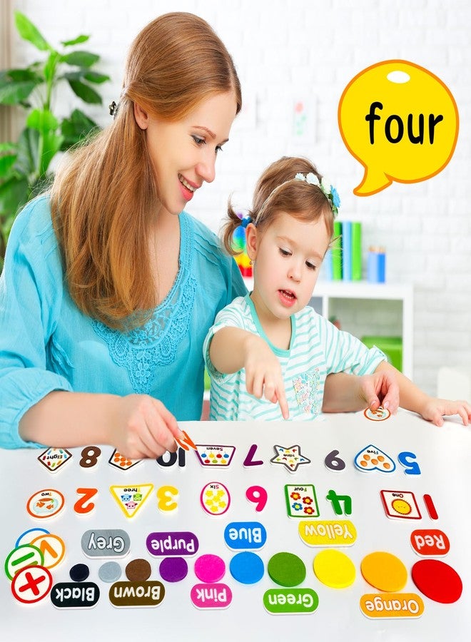 PENGFULL Felt Learning Numbers,44 Felt Flannel Board Pieces,Math Addition and Subtraction Colors Learning for Kindergarten,Preschool,Toddlers - Image 4